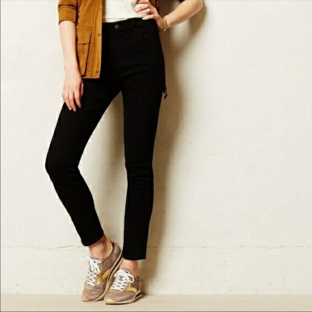 Anthropology Super script high rise skinny jeans